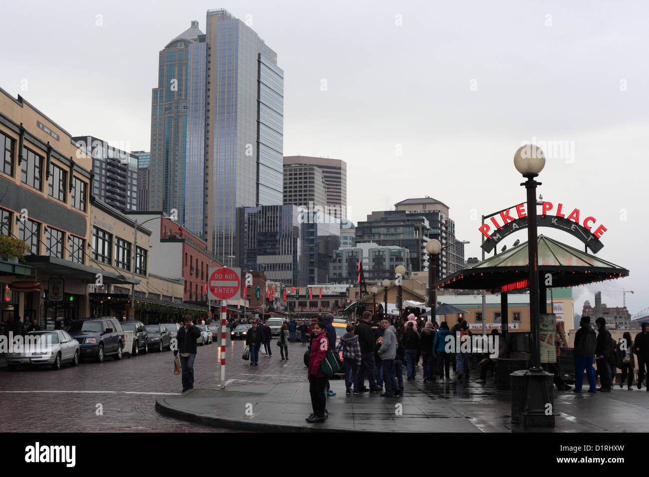 Pike Place street  in Seattle Stock Photo