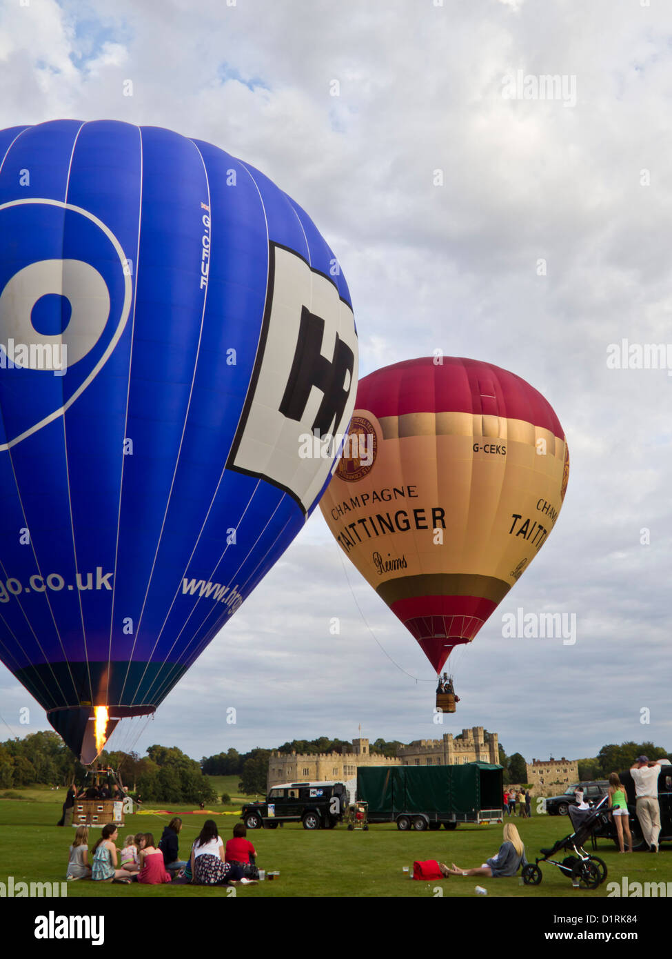 Balloons at Leeds Castle Stock Photo Alamy