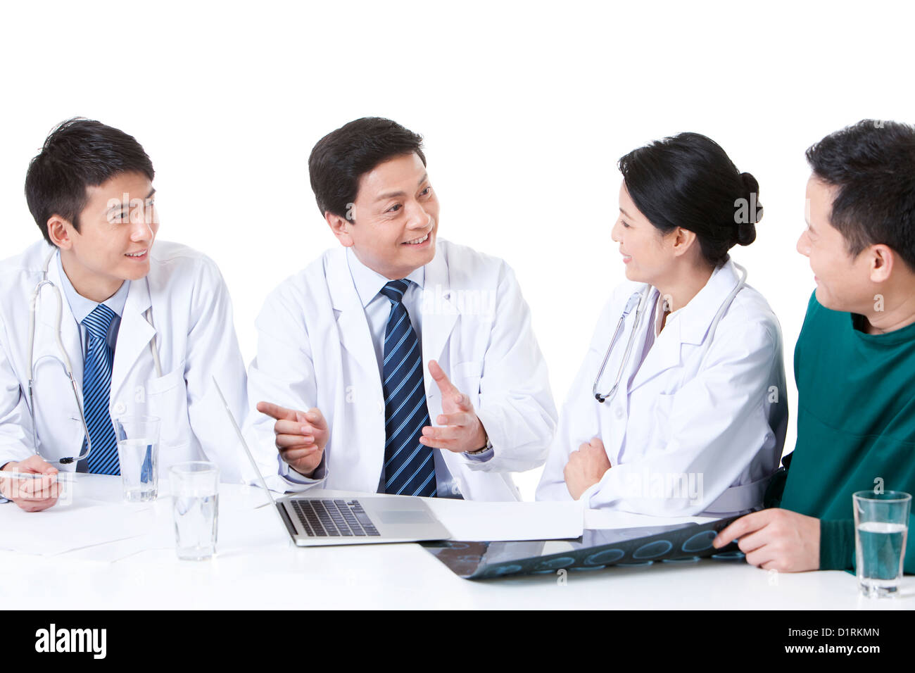 Open Discussion Doctors Four professional women analyzing hi-res stock photography and images ...