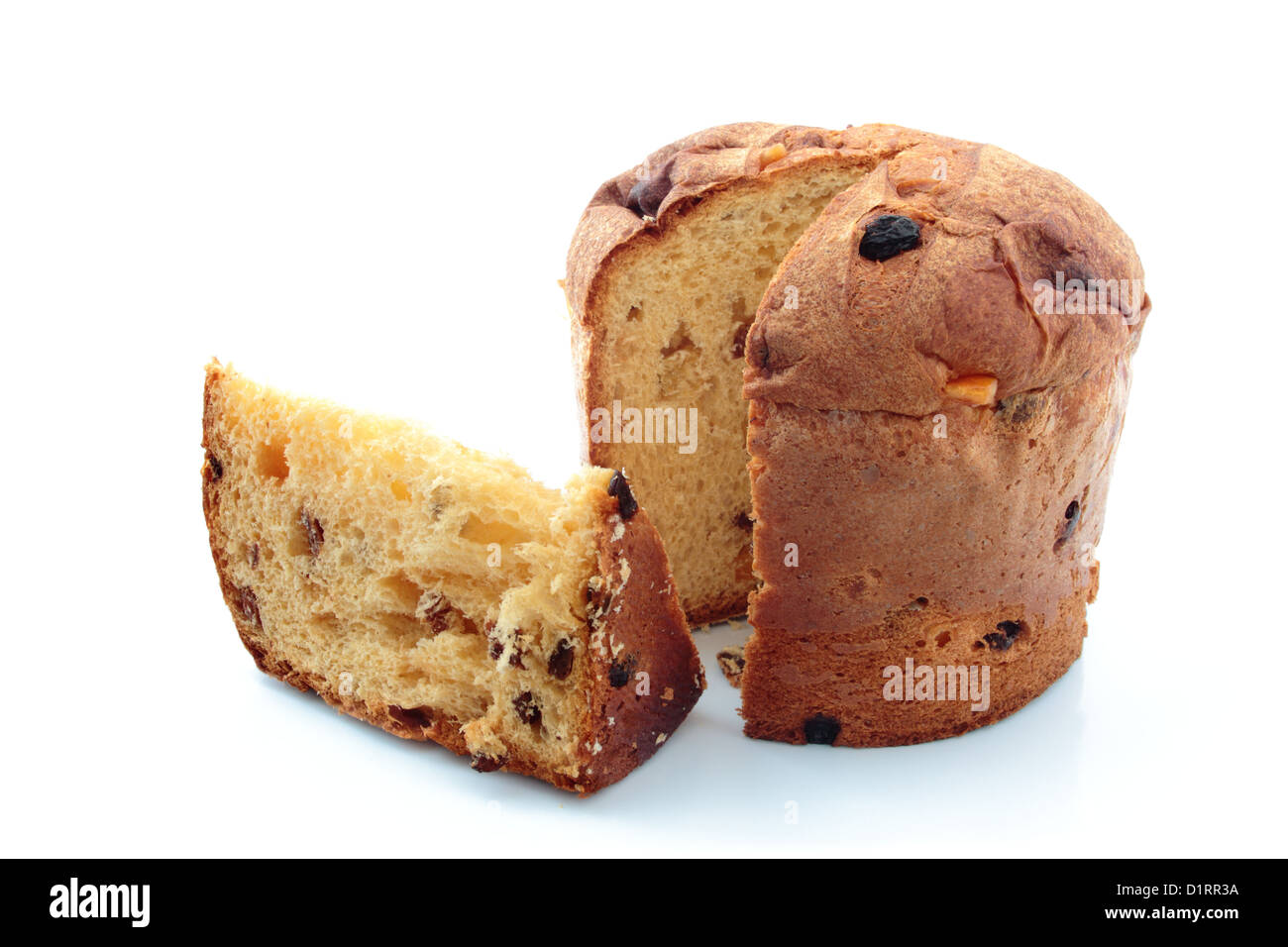Panettone isolated on a white background. Stock Photo