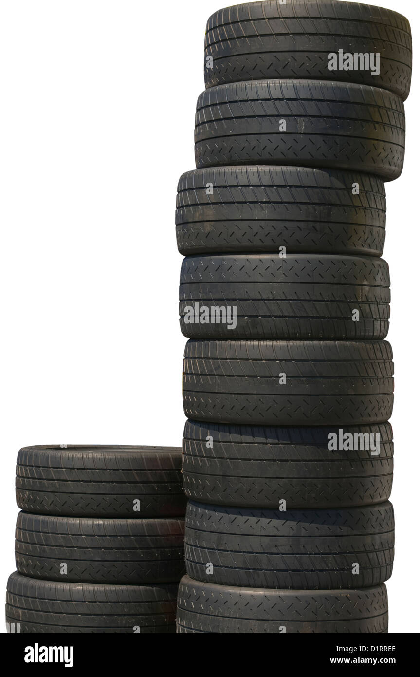 Pile of Tyres Stock Photo