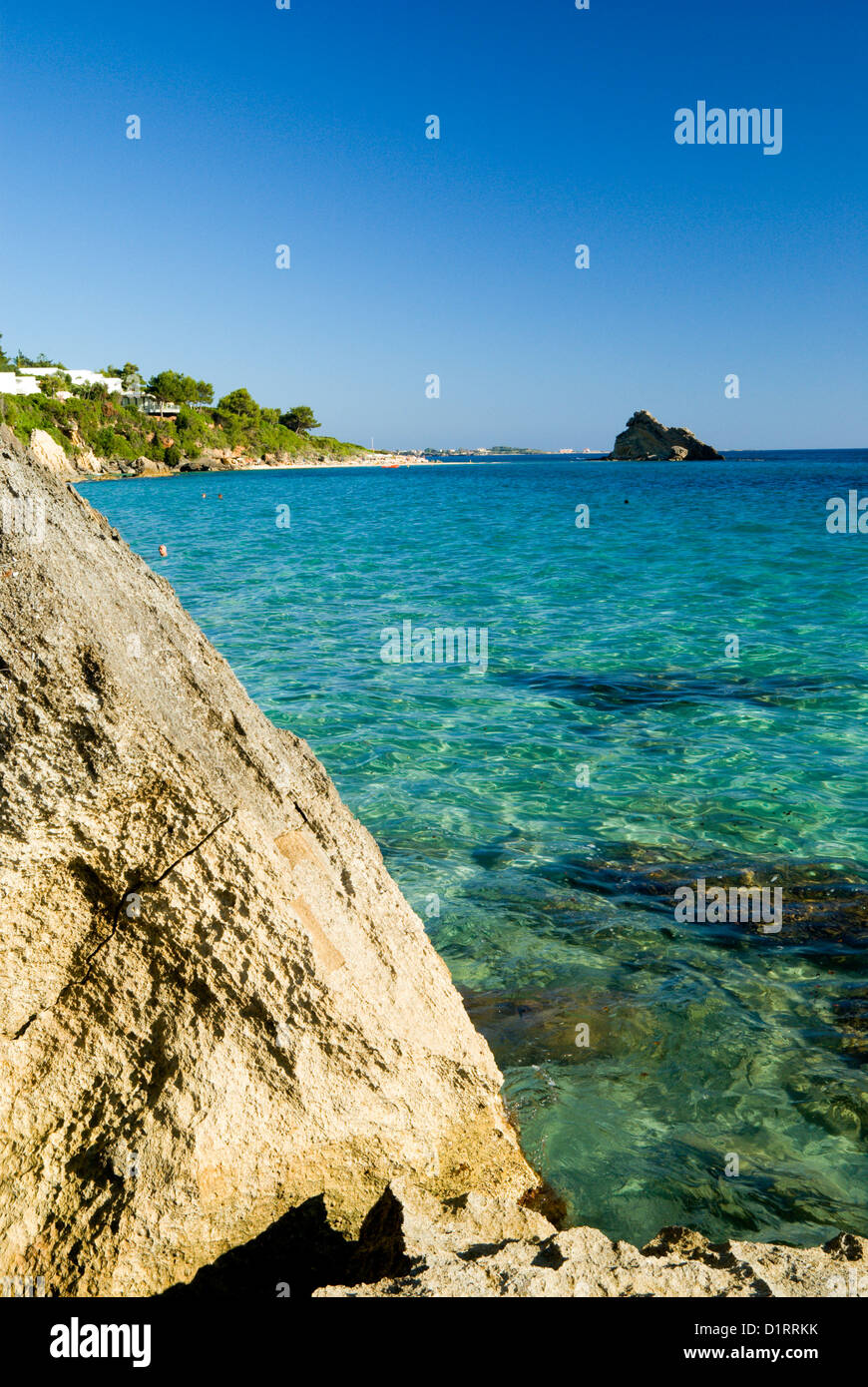 Platys Gialos beach, Lassi, Argostoli, Kefalonia, Ionian Islands, Greece. Stock Photo