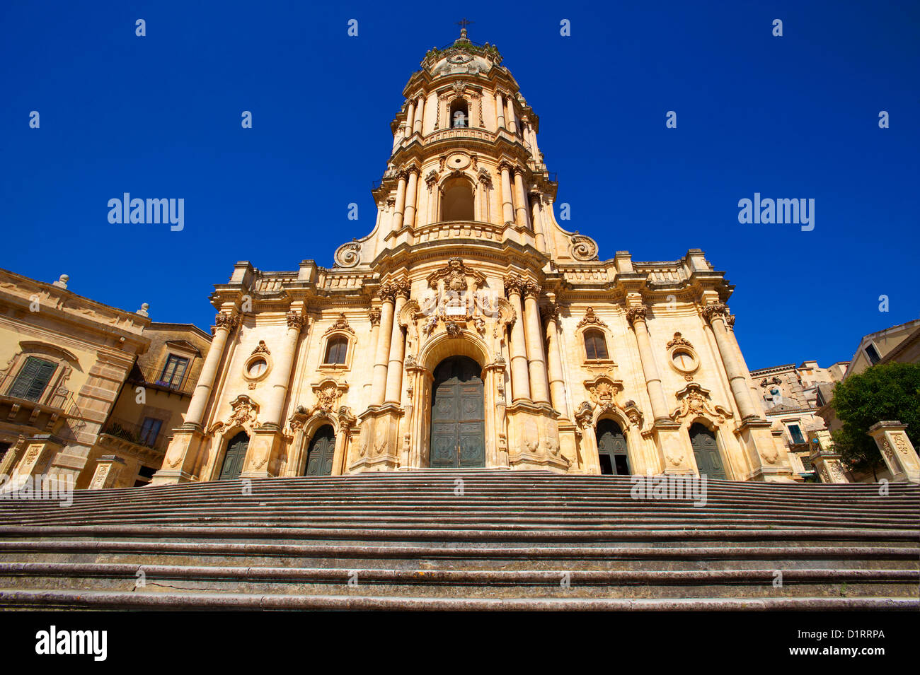 Baroque Church of St George designed by Gagliardi 1702 , Modica, Sicily Stock Photo