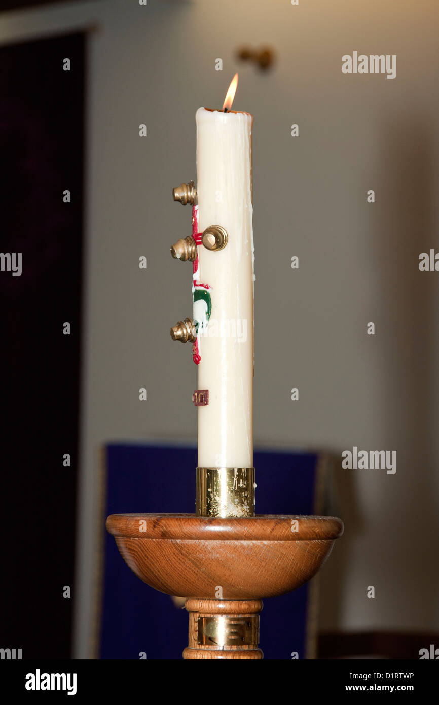 Lit candle Stock Photo Alamy