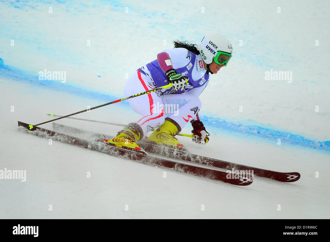 Audi FIS World Cup, Ladies Giant Slalom, Courchevel, France, 16.12.12. Austrian skier Stefanie Koehle. Stock Photo