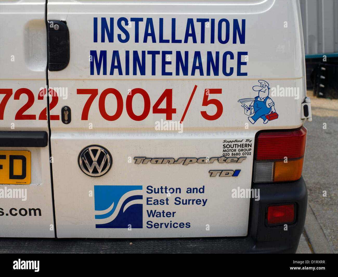 Installation & Maintenance Van for Sutton & East Surrey Water Services Stock Photo