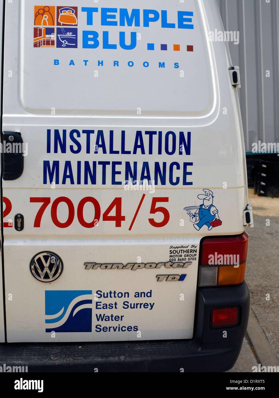 Installation & Maintenance Van for Sutton & East Surrey Water Services Stock Photo