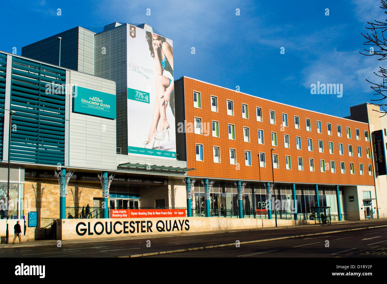 Gloucester Quays shopping outlet near the historic dock Stock Photo