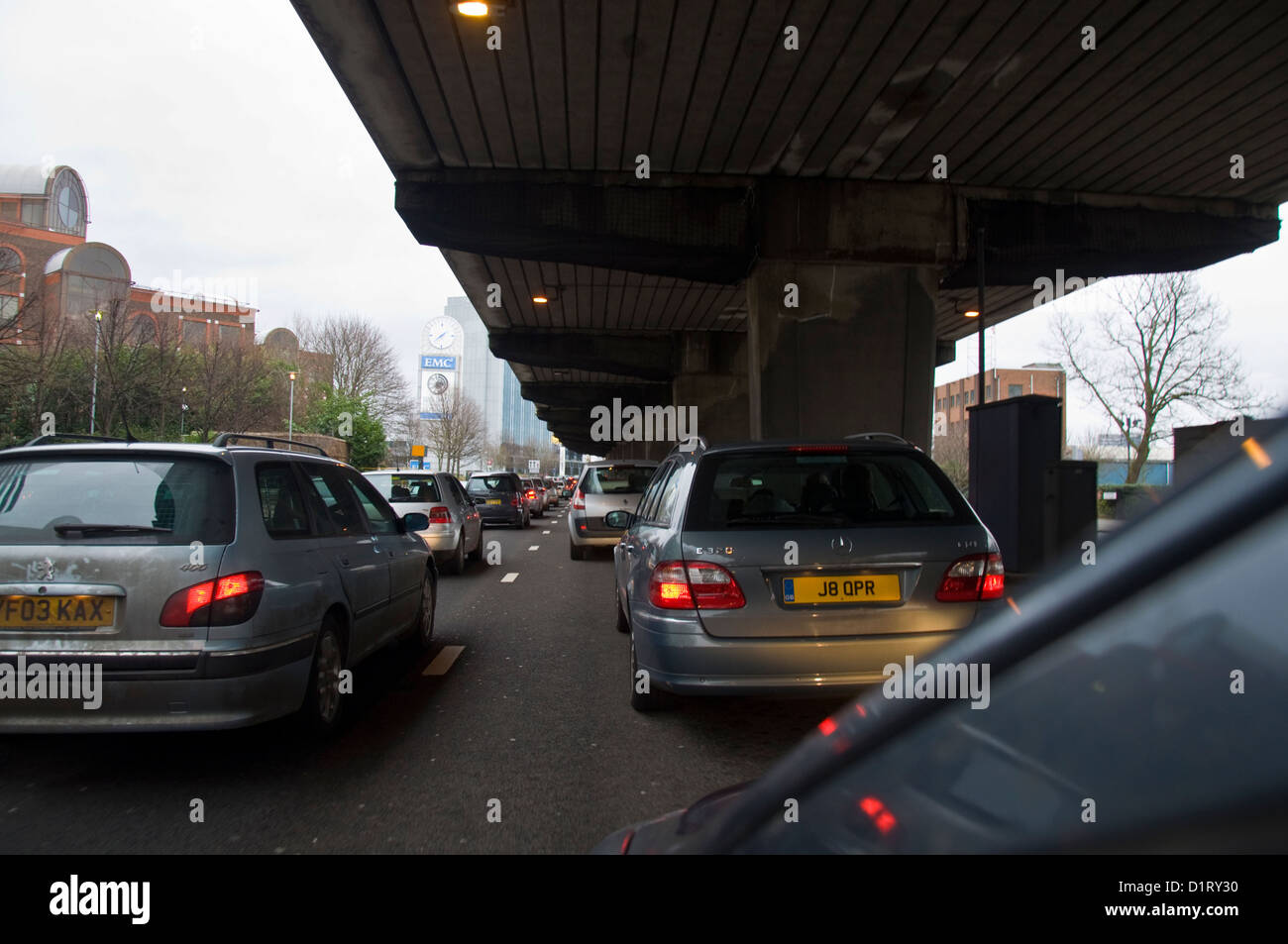 Traffic jam in London England Stock Photo