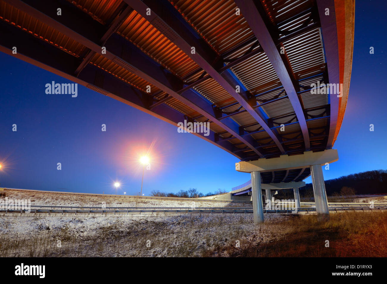 Underneath Highway Stock Photo