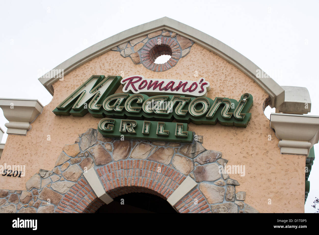 A Romano's Macaroni Grill casual dining chain restaurant.  Stock Photo