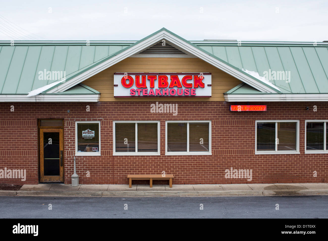 An Outback Steakhouse casual dining chain restaurant.  Stock Photo