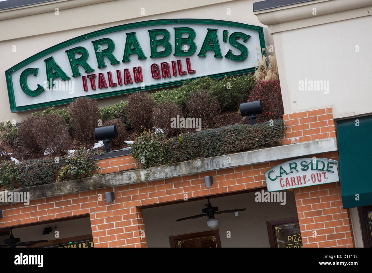 A Carrabba's Italian Grill casual dining chain restaurant.  Stock Photo