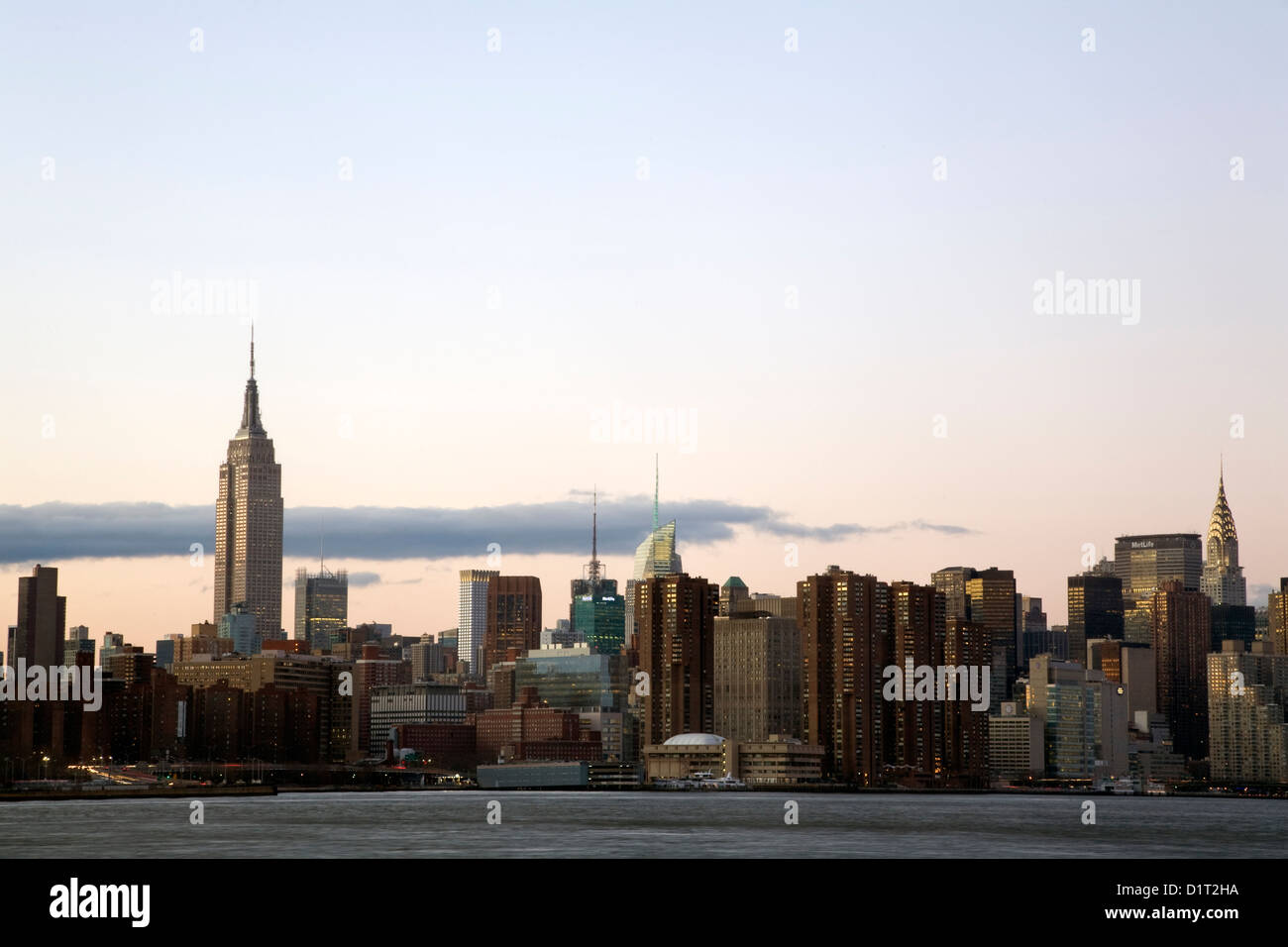 Manhattan Skyline at Dusk, New York, USA Stock Photo - Alamy