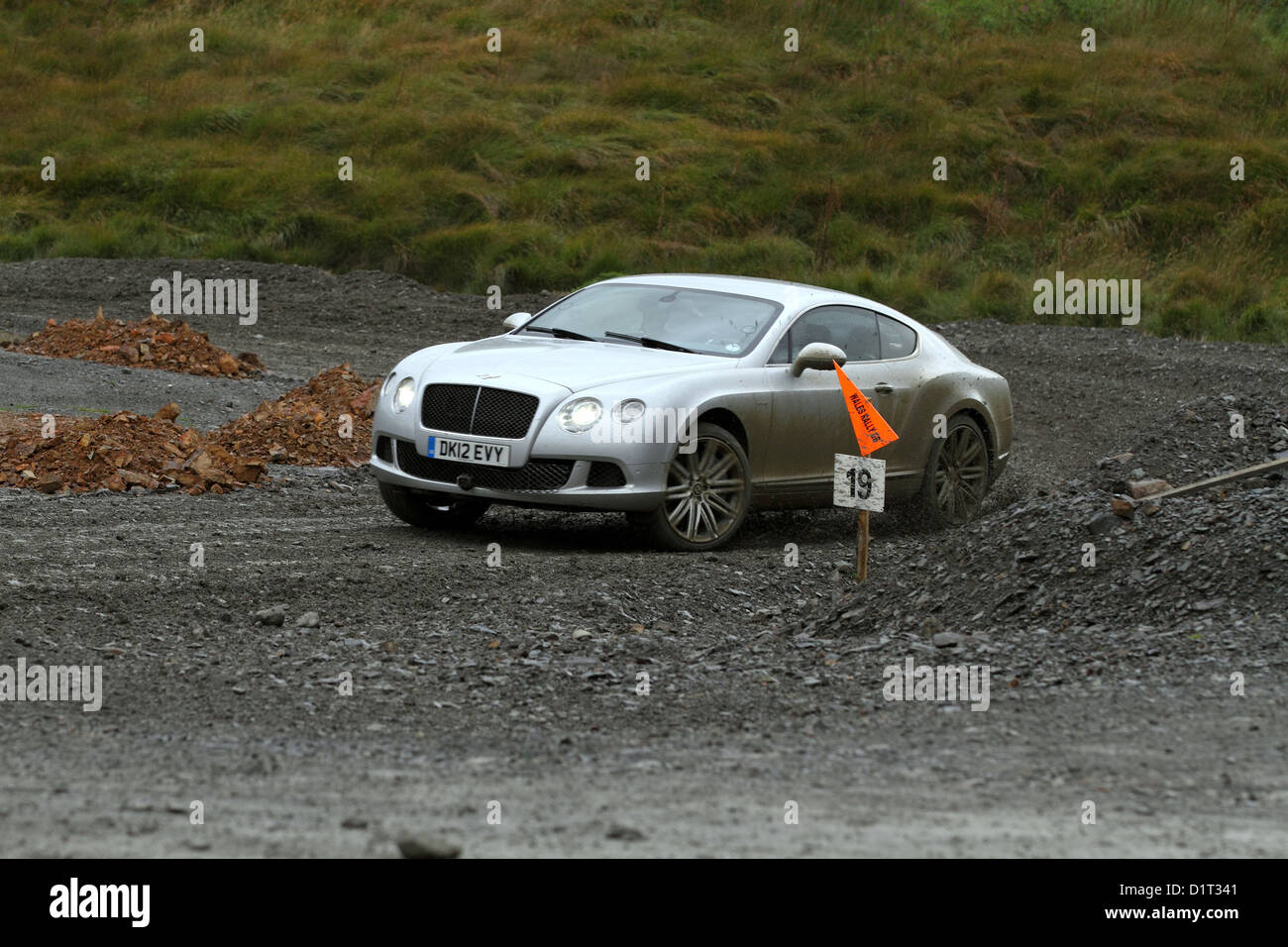 BBC filming a Bentley Continental GT for Top Gear during between runs of  the World Rally Championship at Sweet Lamb, 14 Sept 12 Stock Photo - Alamy