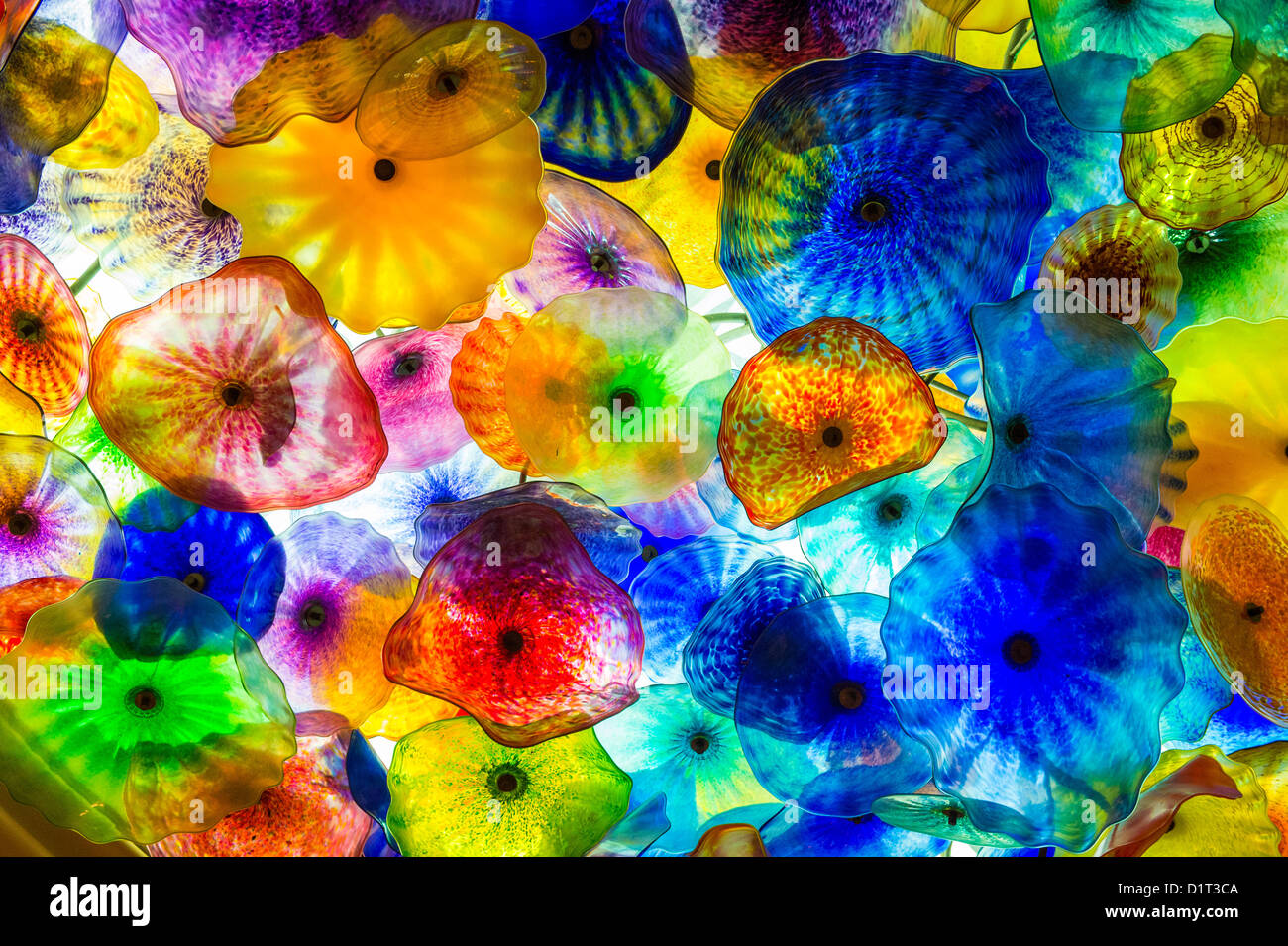 The Hand Blown Glass Flower Ceiling at the Bellagio Hotel Stock Photo Alamy