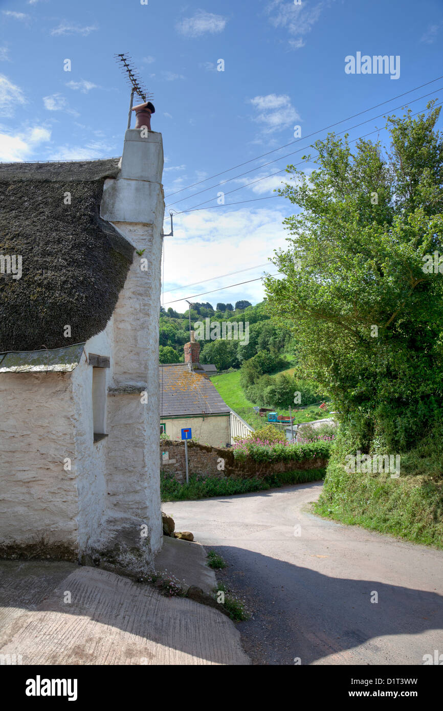 White cottage thatched roof hi-res stock photography and images - Alamy