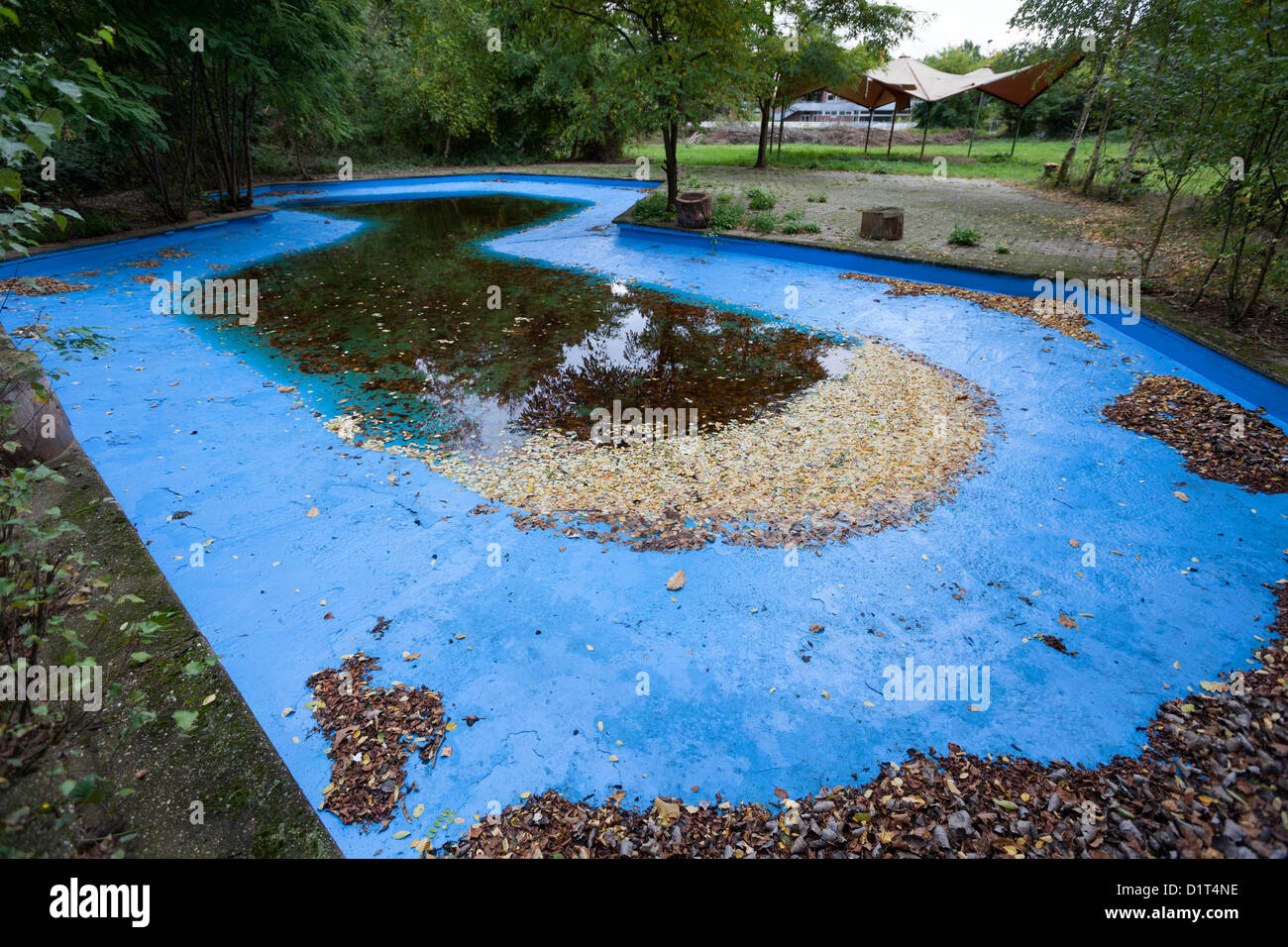 Ruin of Former Wave Pool in Grevenbroich, Germany Stock Photo