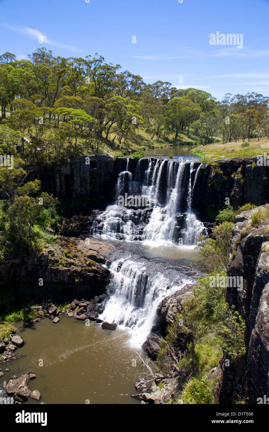 Guy Fawkes River plunging 100m over two waterfalls at Ebor Falls. Guy ...