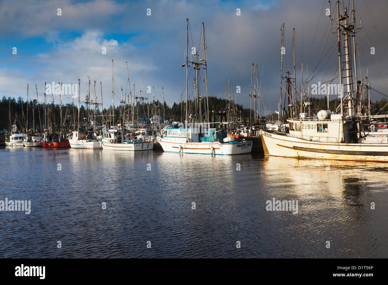 Canada, British Columbia, Vancouver Island, Ucluelet, Boat Basin Stock Photo