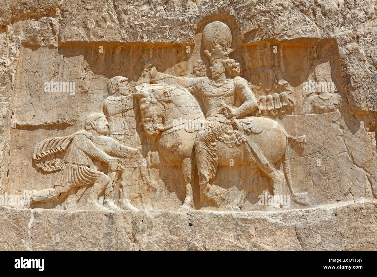 The triumph of Shapur I at Naqsh-e Rostam necropolis near Persepolis ...