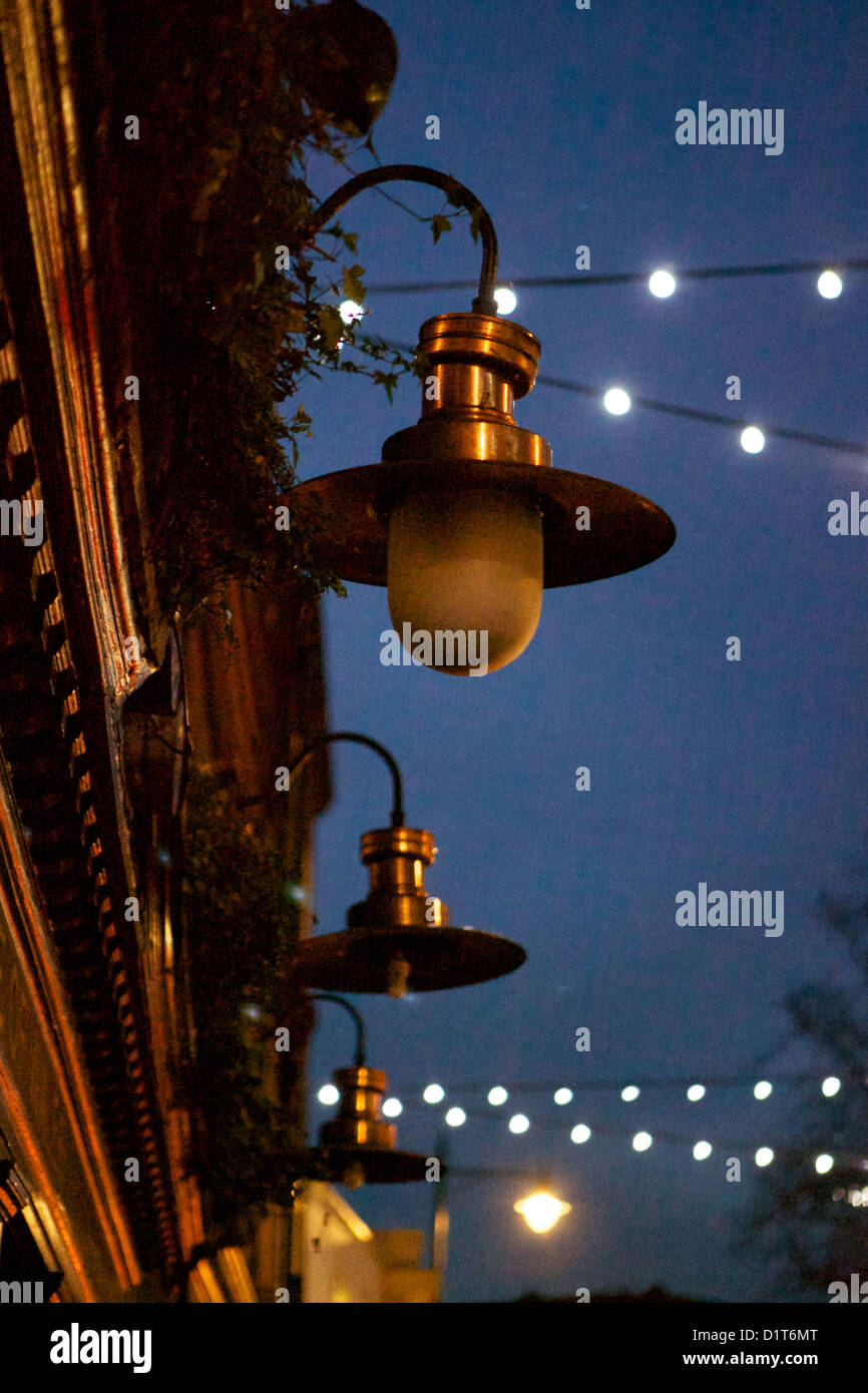 Pub Lamps Stock Photos Images Alamy Lamps Outside A Pub In London At Night Stock Image