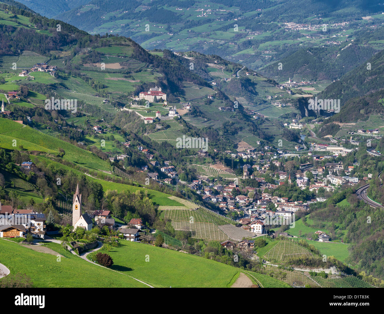Saeben monastery near Klausen in the Eisack Valley, Italy, South Tyrol. Stock Photo