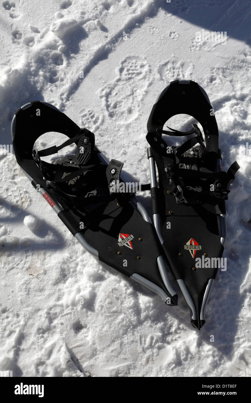 Pair of Redfeather snowshoes Stock Photo Alamy