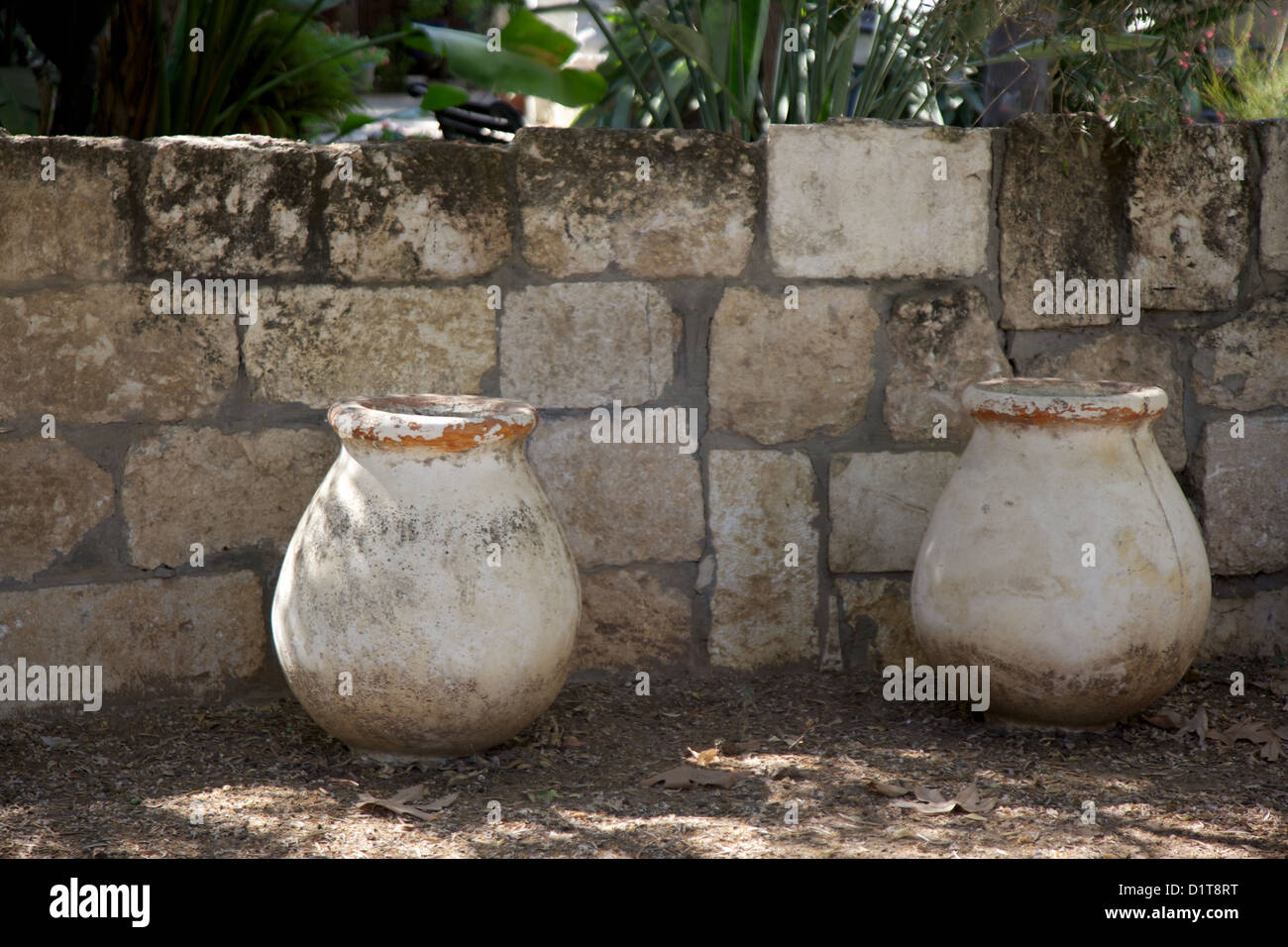 large stone Water Jugs, Israel Stock Photo Alamy