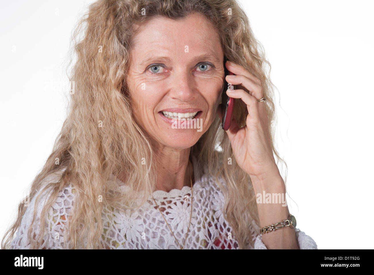 Mature blonde woman surprised expression hi-res stock photography and ...