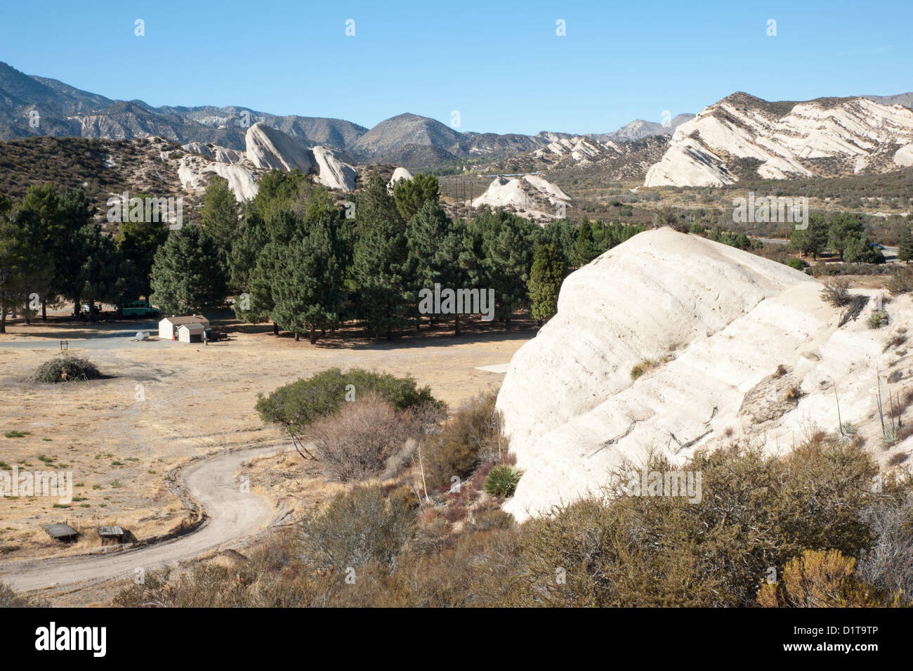 Mormon Rocks and Ranger Station in Cajon Pass, San Bernardino County