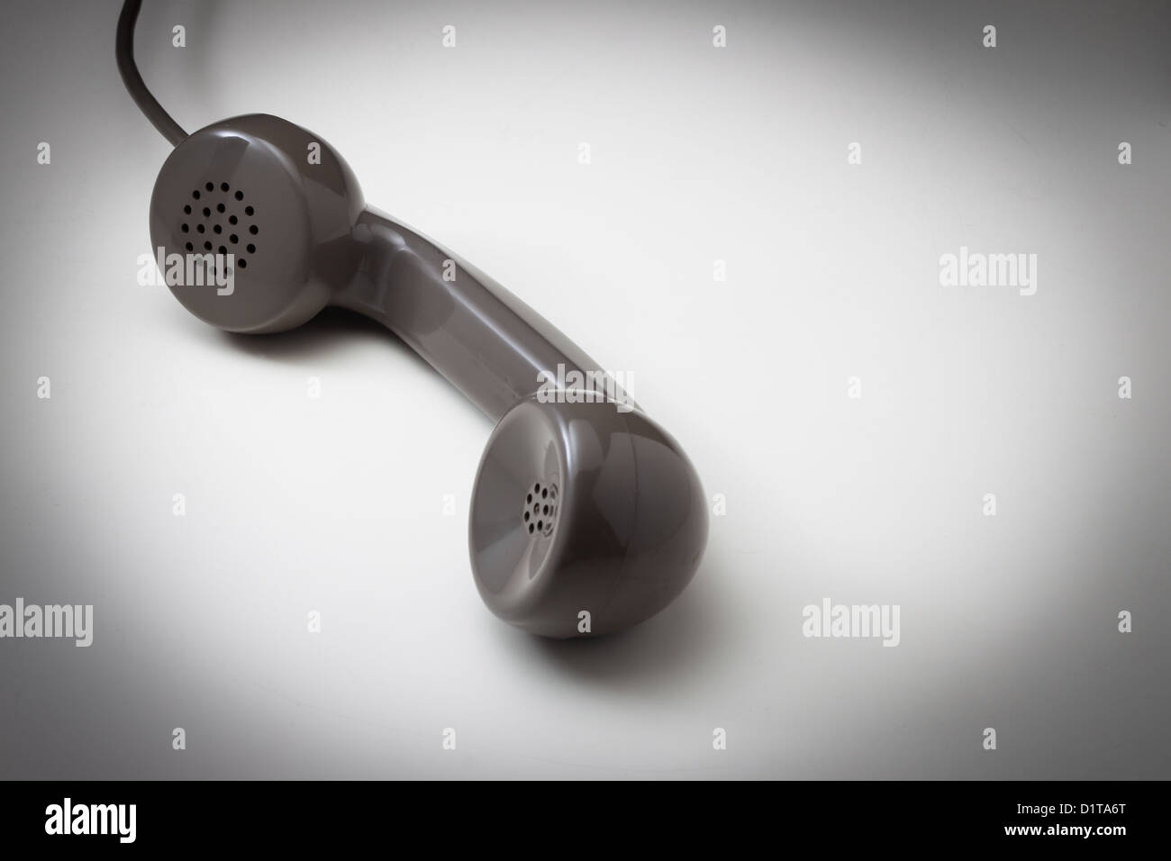 Vintage telephone receiver isolated on a white surface Stock Photo Alamy