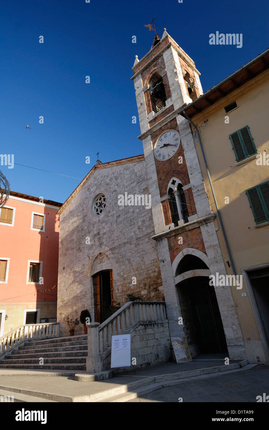 Madonna di Vitaleta Church, San Quirico d'Orcia, Val d'Orcia, Tuscany, Siena, Italy Stock Photo