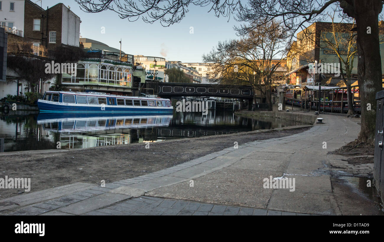 Canal boat in camden Stock Photo