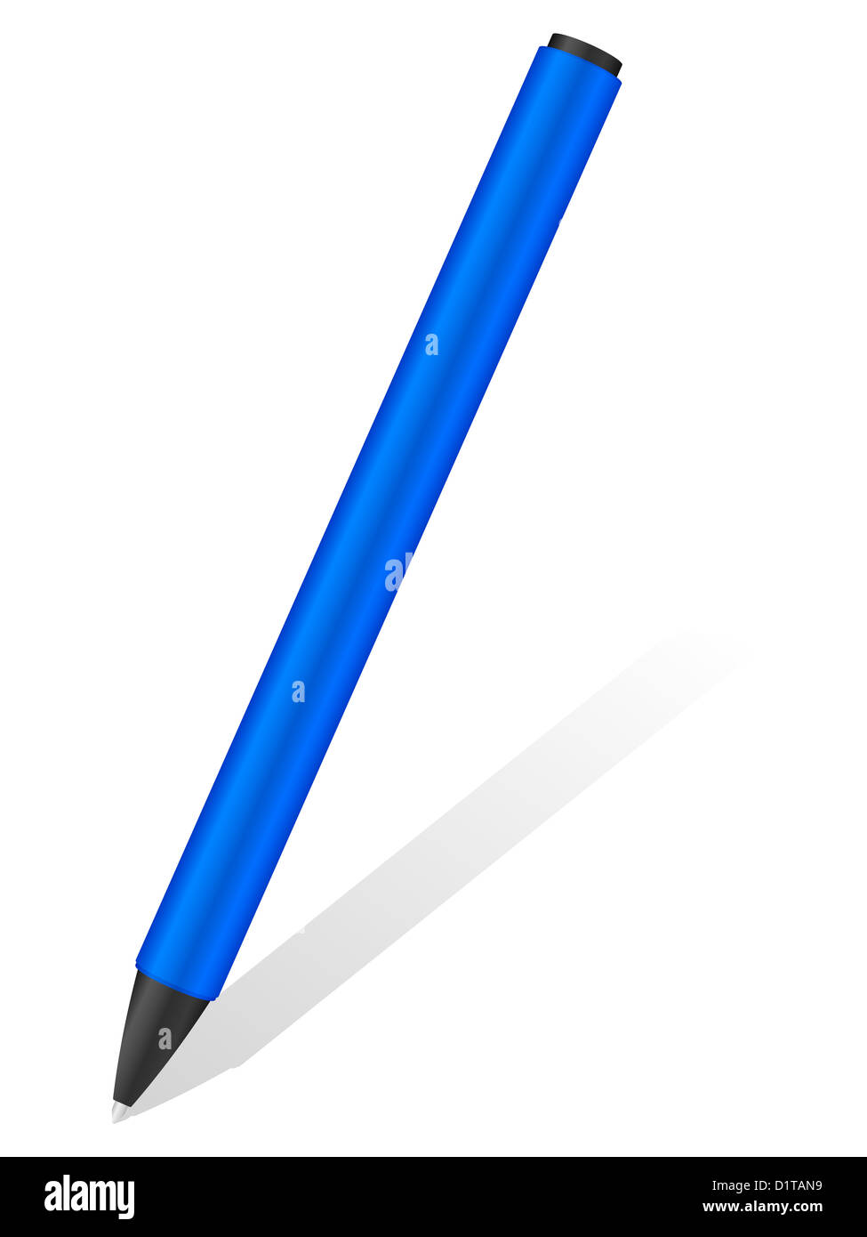 Ballpoint pen and shadow on a white background. Vector illustration ...