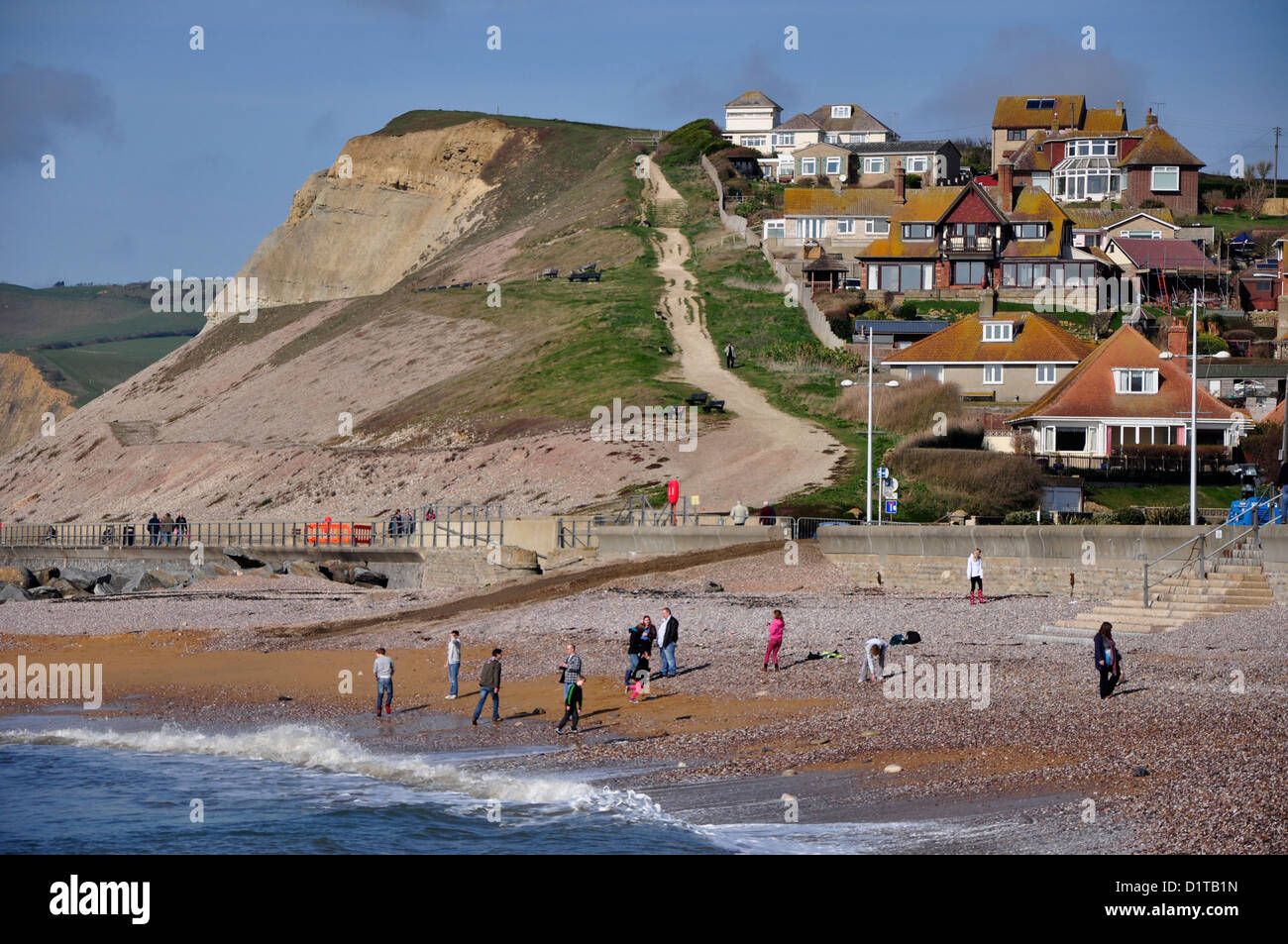 A view of the seafront at West Bay Bridport Dorset UK Stock Photo Alamy
