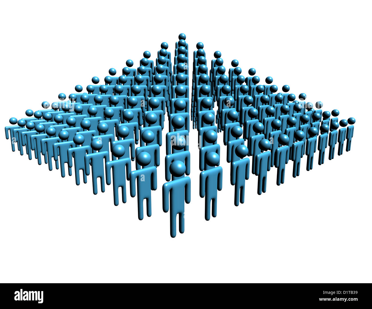 Pyramid of abstract people illustration Stock Photo