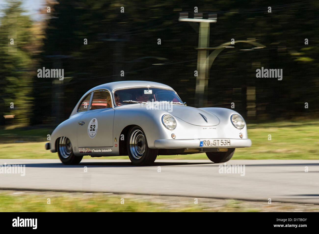 Classic Porsche 356 - German Classic Car Rallye 'Eibseerennen' Stock Photo