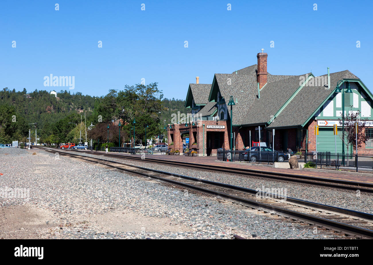Flagstaff Train Station, Arizona, USA Stock Photo
