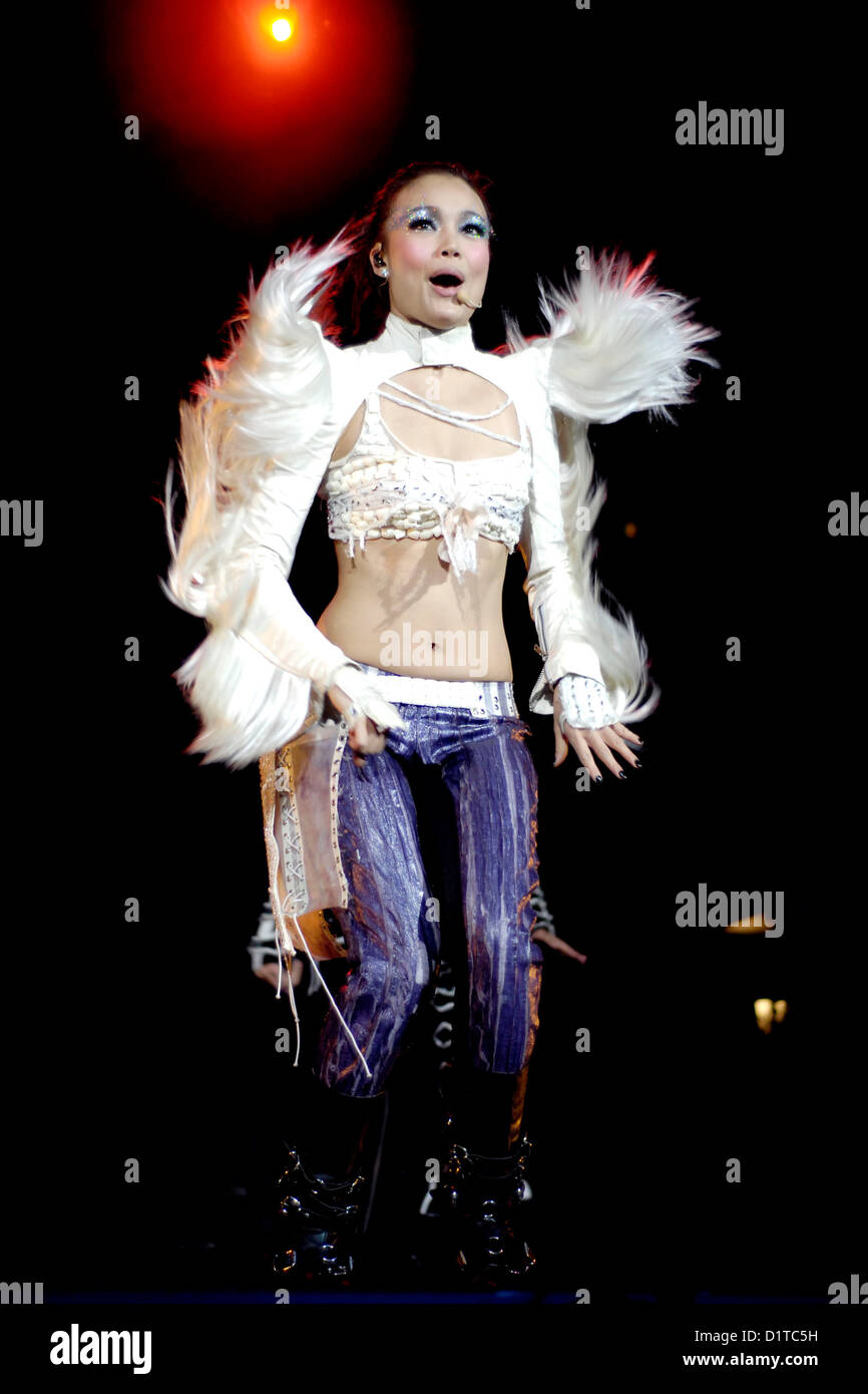 Hong Kong Cantonpop singer Joey Yung Cho-Yee performs at Air Canada Centre in her 2008 worldwide Starlight concert tour. Stock Photo