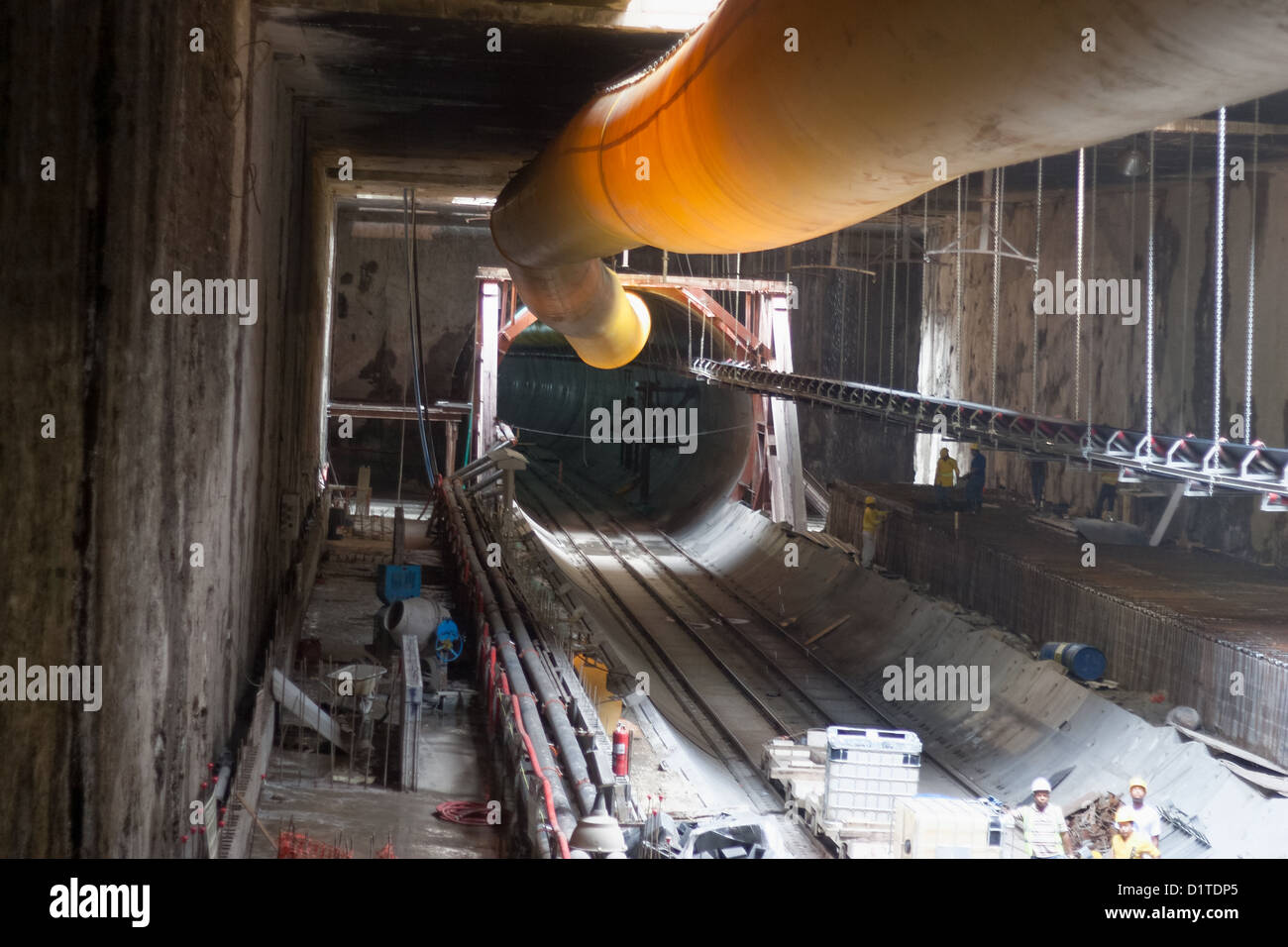 El metro de Panama (Panama subway)  costruction site Stock Photo