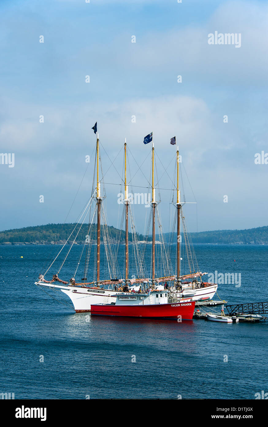Margaret Todd Windjammer Cruise sailboat, Bar Harbor, Maine, USA Stock Photo
