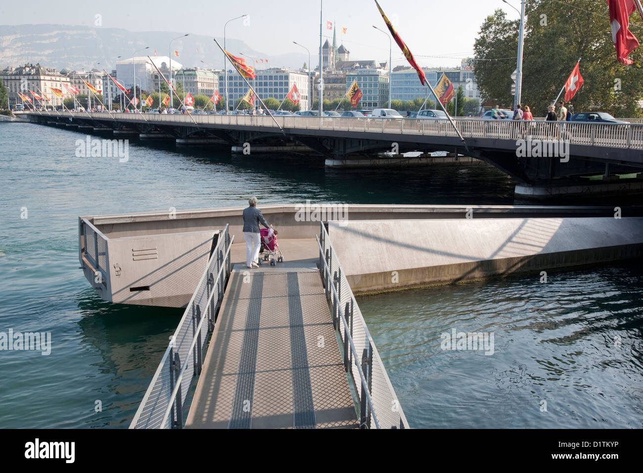 Mont Blanc Bridge Geneva Switzerland Europe Stock Photo Alamy