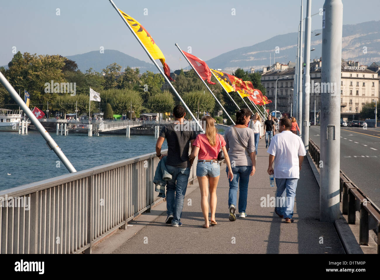 Mont Blanc Bridge, Geneva, Switzerland, Europe Stock Photo - Alamy