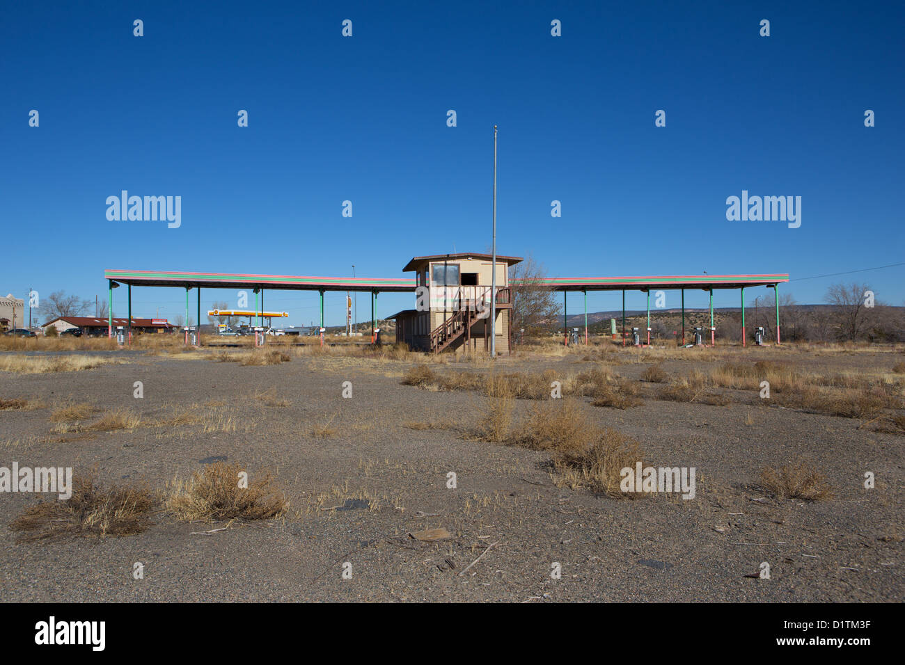 A disused gas station at Ash Fork, Arizona, America Stock Photo Alamy