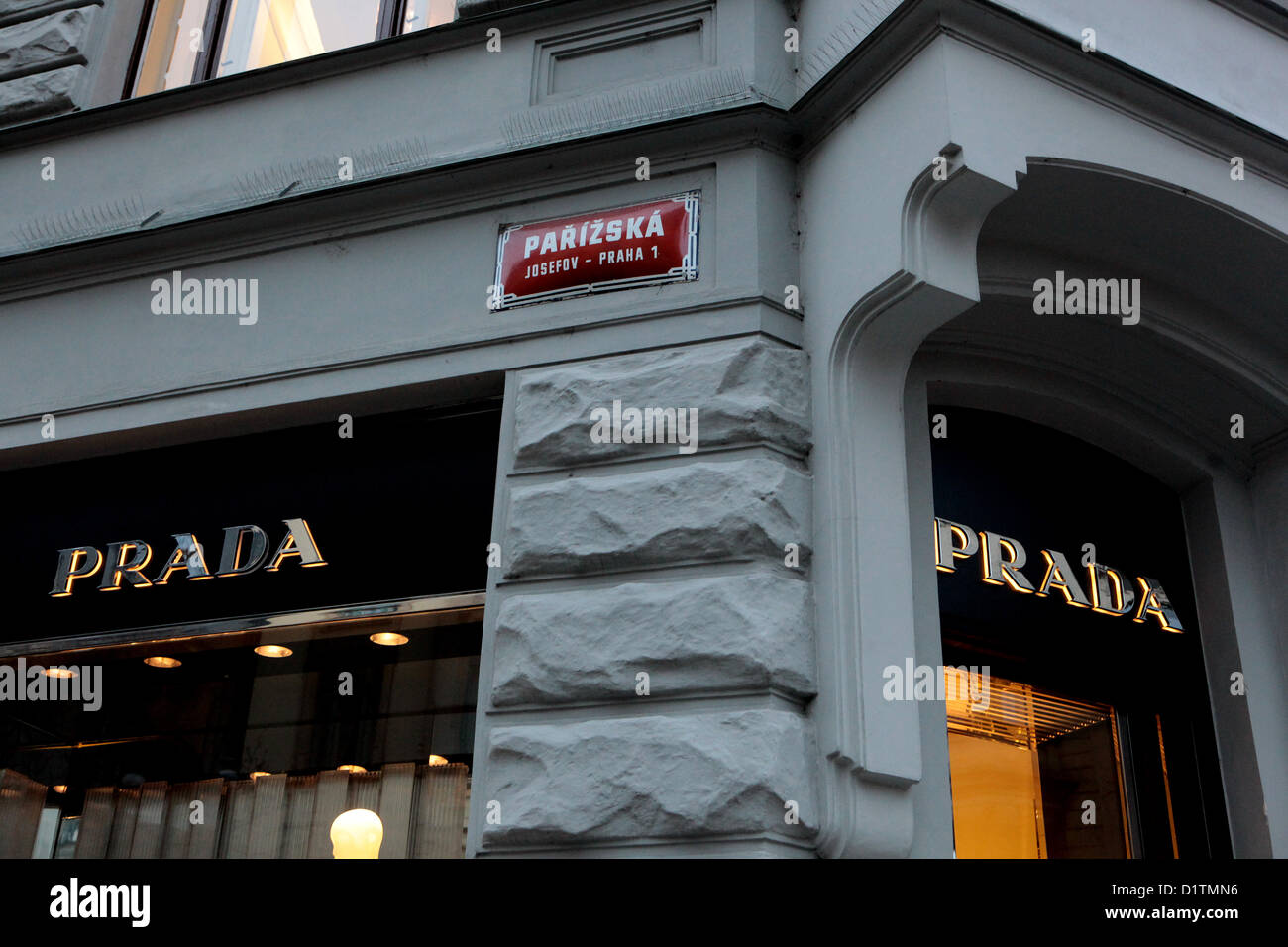 Prada, fashion store in Parizska street Prague, Old Town, Czech Republic  Stock Photo - Alamy