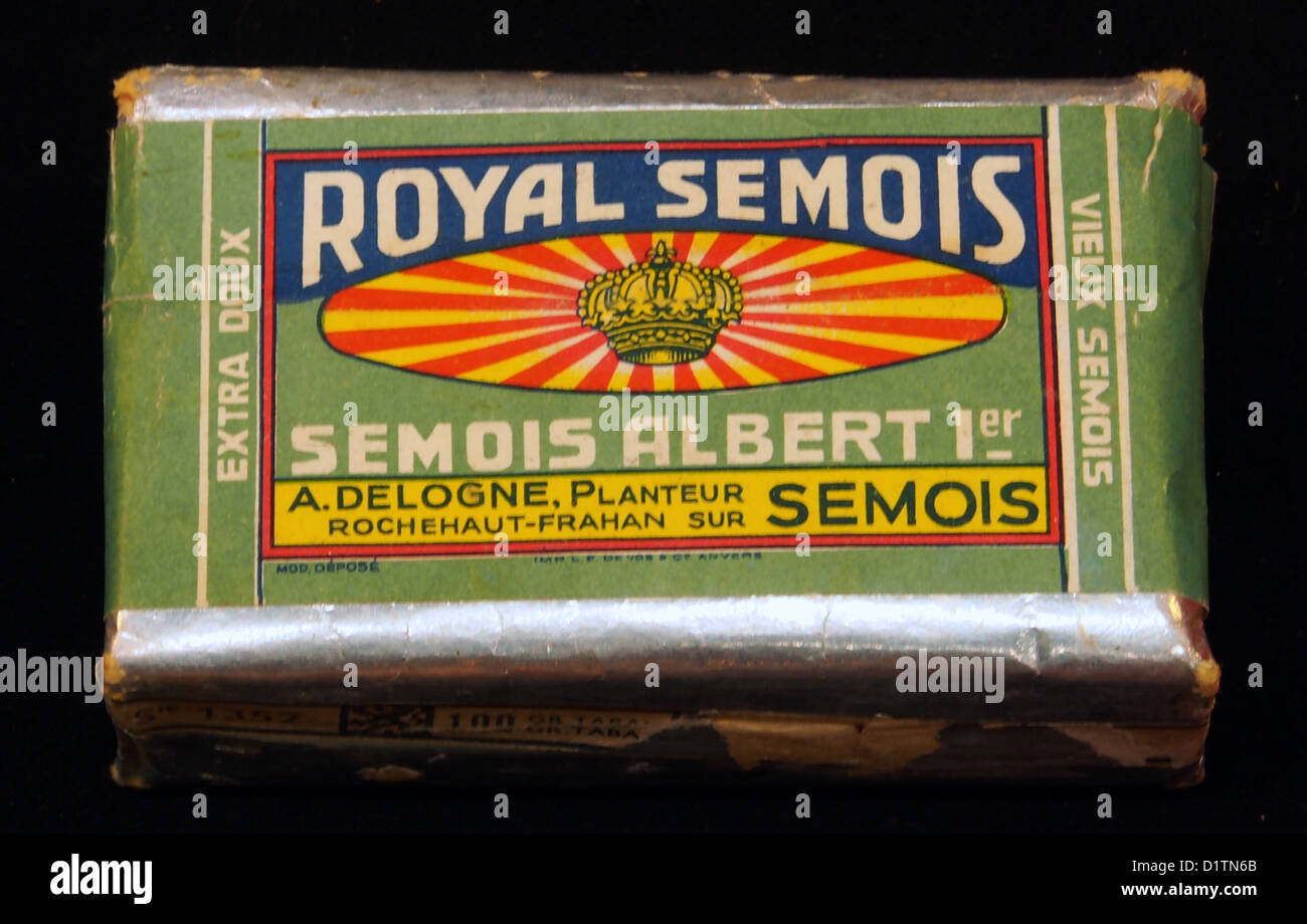 Royal Semois tabak, extra doux, A Delogne, Planteur, Rochehaut-frahan sur Semois Stock Photo