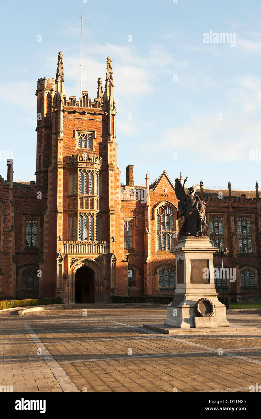 The Famous Lanyon Building at Queen's University in Belfast Northern Ireland United Kingdom UK Stock Photo