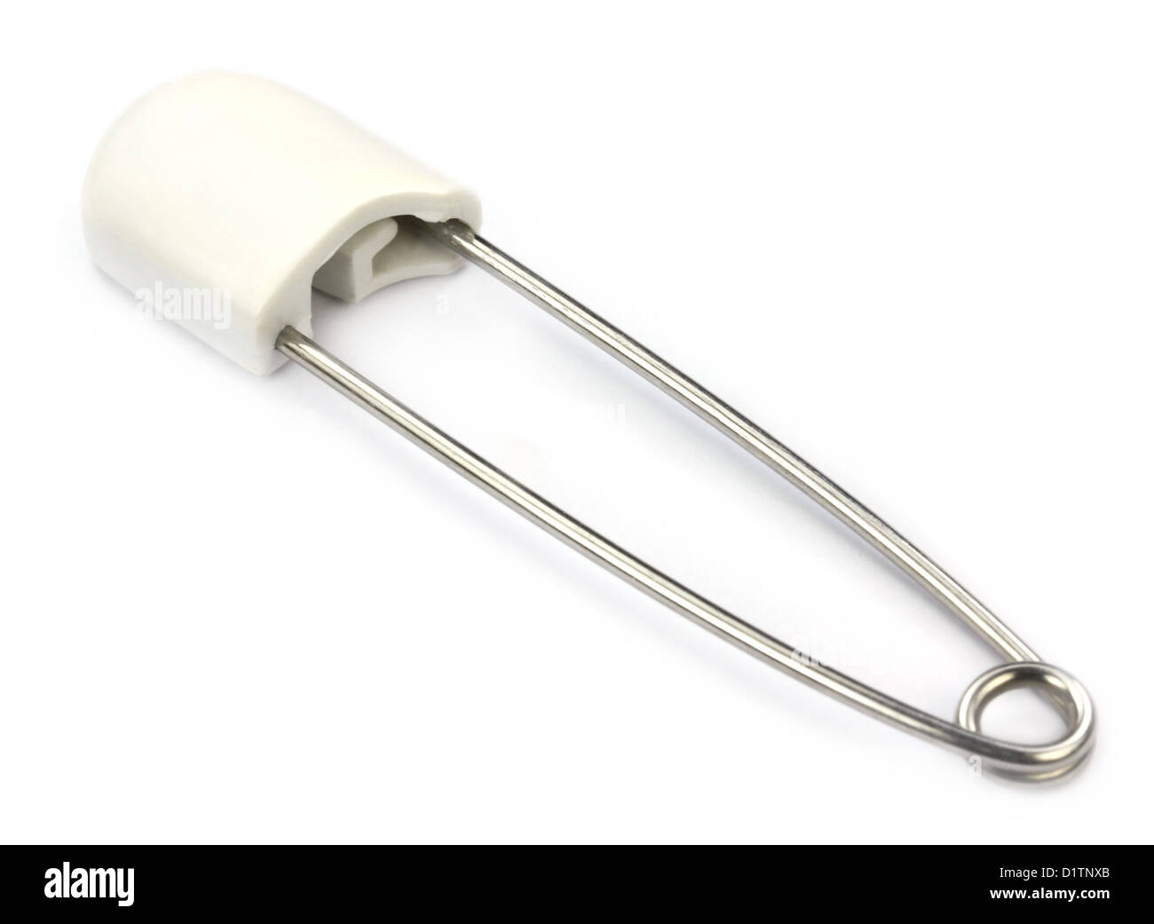 White safety pin Stock Photo Alamy