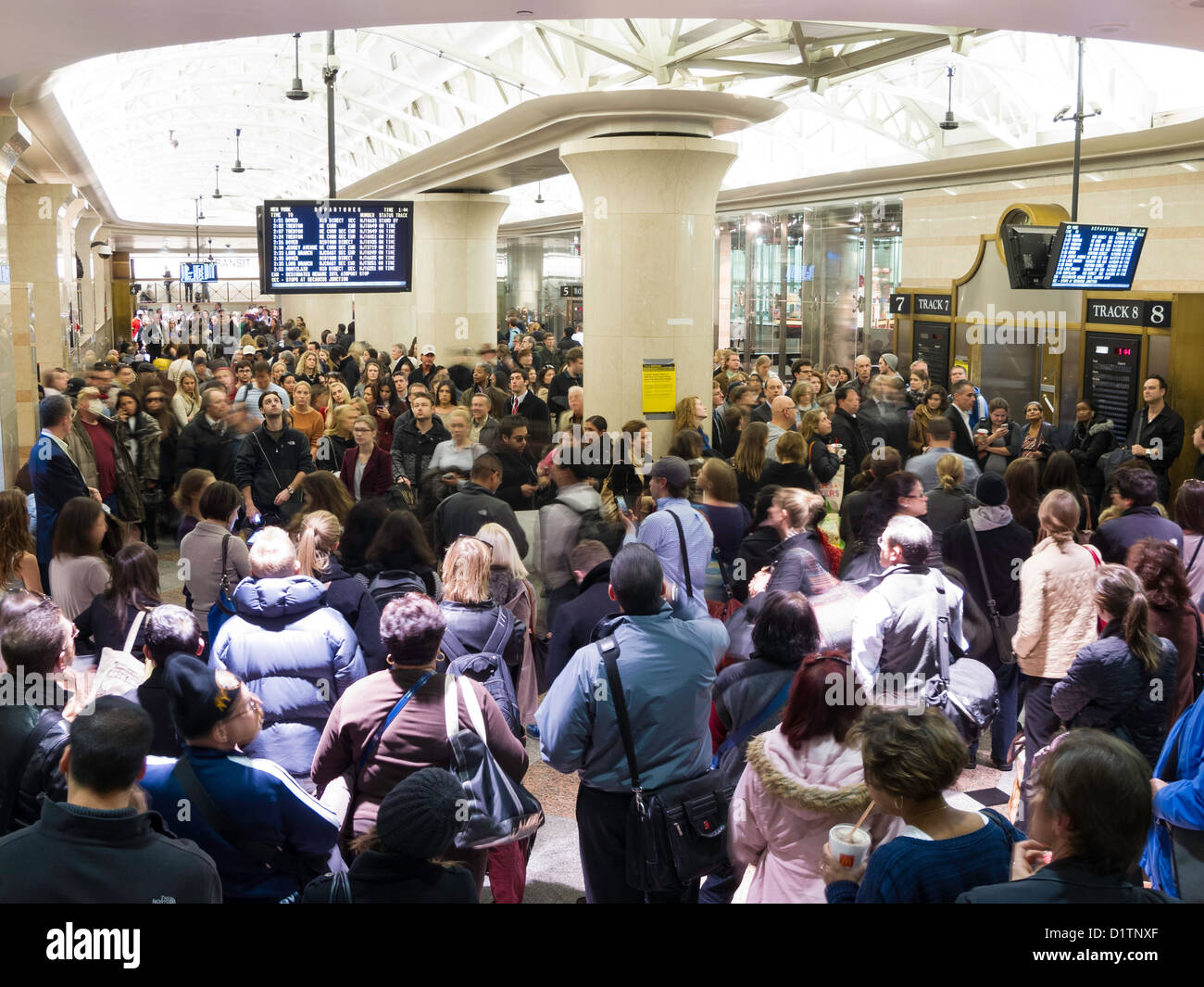 Crowds, New Jersey Transit Area, Penn Station, NYC Stock Photo Alamy